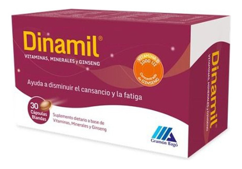 Dinamil® X 30 Cápsulas - Vitaminas + Minerales + Ginseng