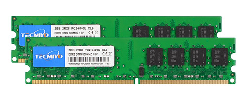 Tecmiyo 4gb2x2gbddr2-800 Udimm 1.5v Memoria Ram De Escritori