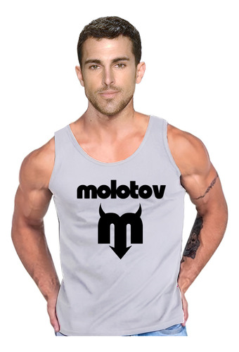 Polera Diseño Rock Molotov Hombre Musculosa Tank Gym