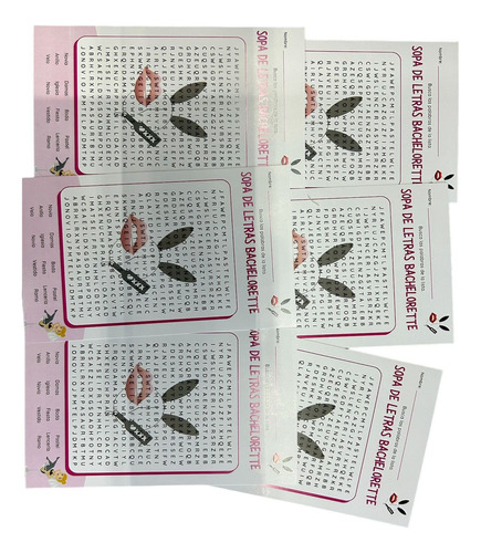 Juego De Mesa Despedida Soltera Sopa Letras Novia Edad +18