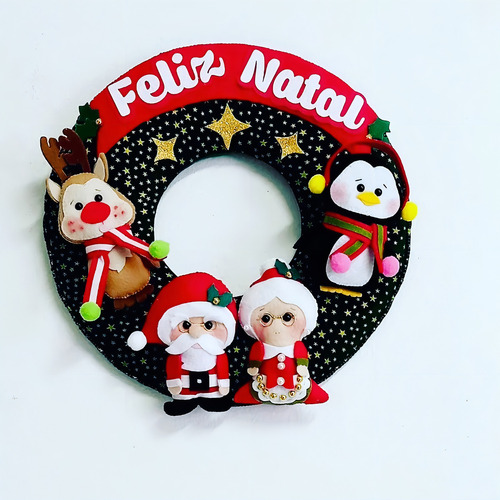 Guirlanda Papai Noel Enfeite Natal Decoração Casa
