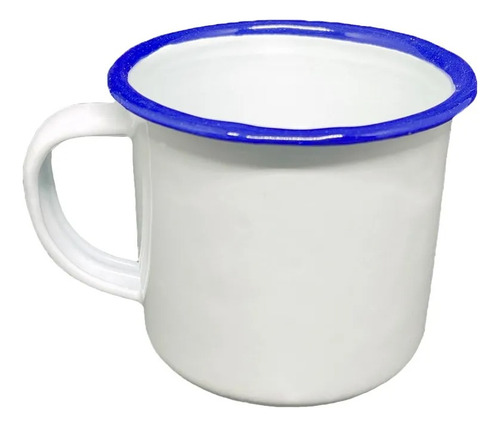 Caneca Esmaltada Retro Branca 150ml - 100 Unidades Atacado Cor Branco Liso