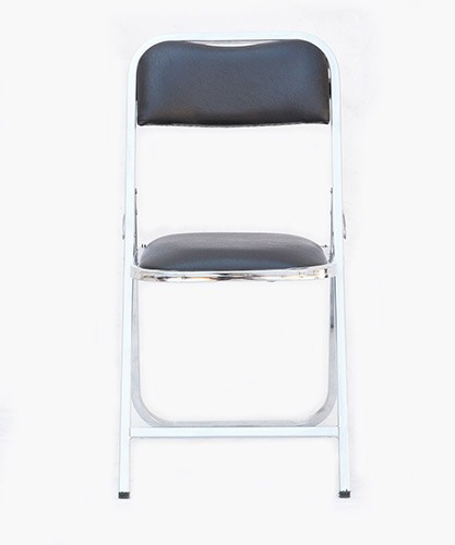 Mesa Redonda Fibra Vidrio Y 10 Silla Plegable Acojinada