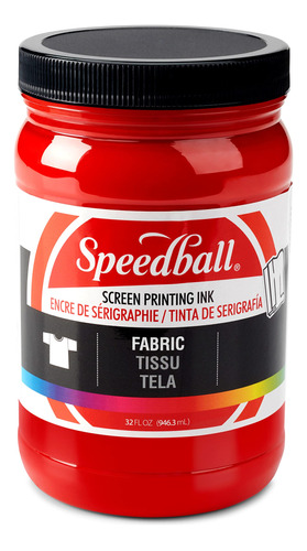 Speedball Tinta De Serigrafa De Tela, 32 Onzas, Color Rojo