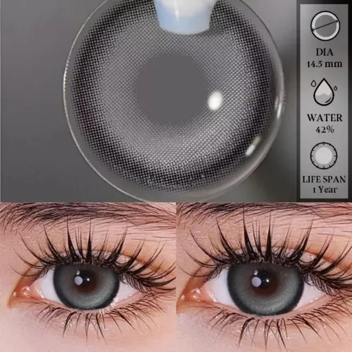 Lentes de contacto gris oscuro sale