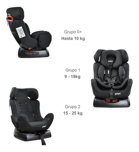 Silla De Bebé Para Carro Priori Focus Negro