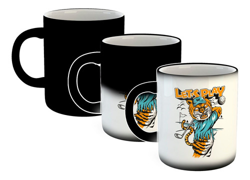 Taza Magica Lets Play Tigre Jugando Golf