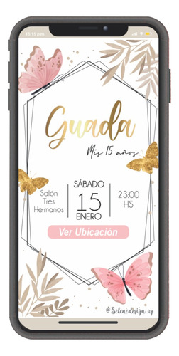 Invitación Interactiva Exclusiva En Uruguay 15 Años Bodas