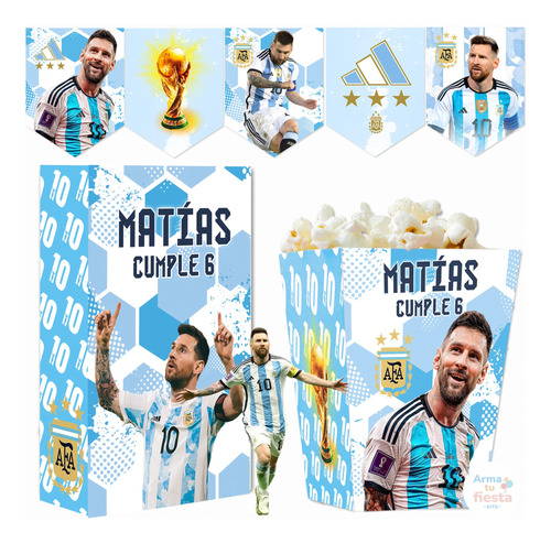 Kit Imprimible Argentina Selección Messi Personalizado