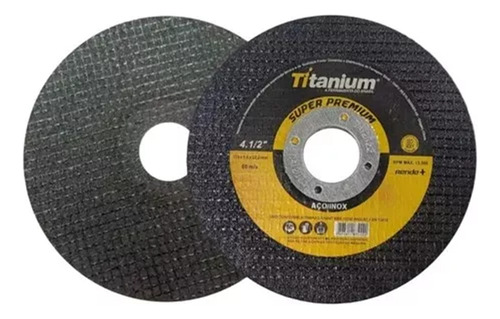 Disco De Corte Fino 4.1/2 115x1x22.2m 80m/s 25un - Titanium