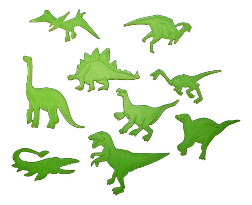 Adhesivos Luminosos Para Pared Con Diseño De Dinosaurio, Flu