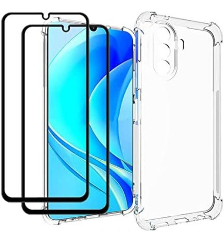 Protector Funda Case + Vidrio Templado Para Huawei Nova Y70