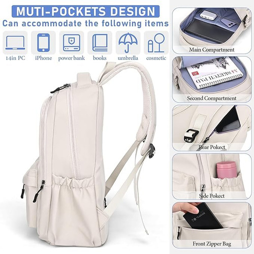 Mochila Para Ordenador Portátil, Mochila De Viaje, Mochila Impermeable,mochilas Para Hombres Y Mujeres Para Estudio, Viajes, Trabajo (casual, Negro,