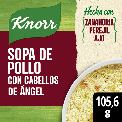 Sopa Knorr Pollo Con Fideos Cabello De Angel X 105.6 Gr