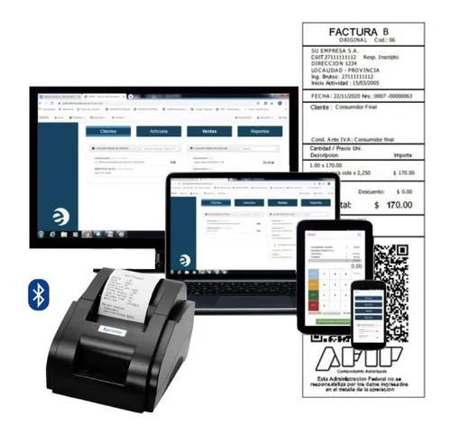 Impresora Ticket Factura Electronica Afip + Software Celular