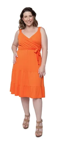 Vestido Plus Size Amamentação Listrado Linda Gestante Linda