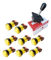 Comprar Kit 1 Palanca Arcade Con 8 Botones Luminosos Y 8 Micros