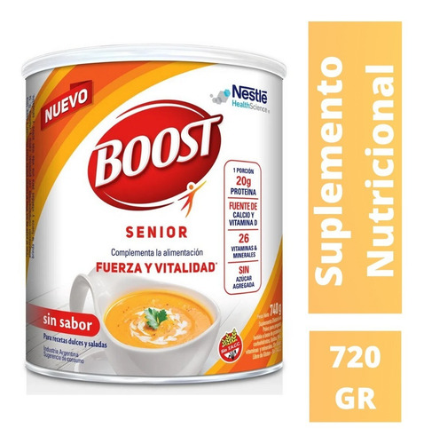 Imagen 1 de 2 de Boost Suplemento Nutricional Sin Sabor Lata X 740g