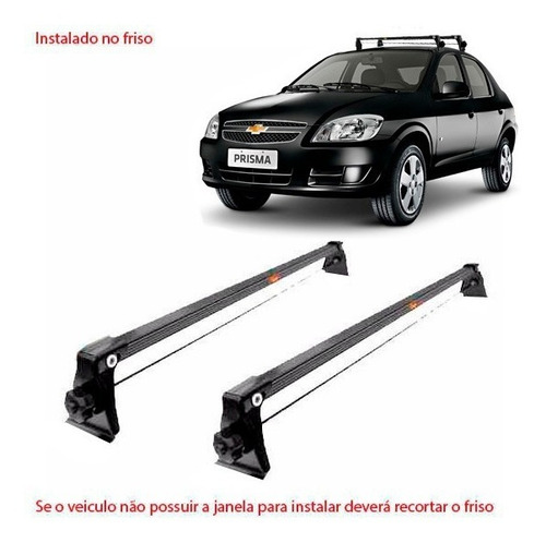  Rack De Teto Bagageiro Aço Chevrolet Prisma 2006