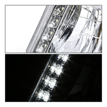 Chrome Led Headlight+amber Corner+white Led 9007 Hid+fan Zzf