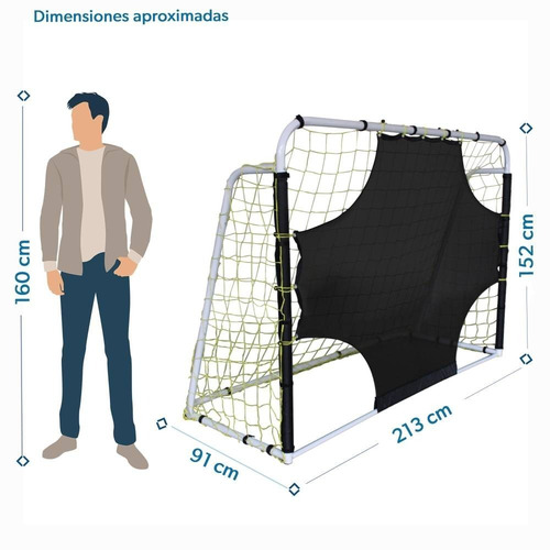 Entrenamiento Portería Fútbol Acero 2.13 Mtrs Largo