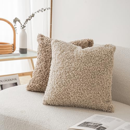 Juego De 2 Fundas De Almohada 50x50 Cm Caqui Claro