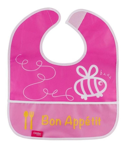 Babador Impermeável Plus Com Bolso Abelha Comtac Kids 4417