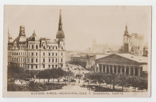 Buenos Aires Postal Antigua Municipalidad Año 1924