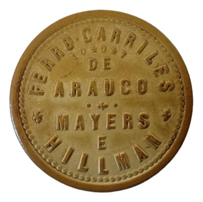 Ficha De Ferrocarriles De Arauco 1 Peso Meyers E Hil (x1623
