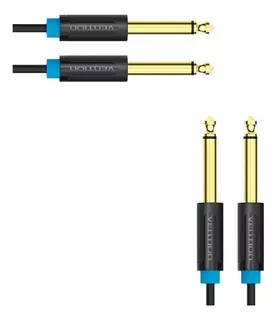 Cable Guitarra Bañado Oro 6.35mm Plug Ts (2m) Flexible