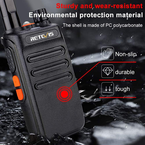 Rb35 Walkie Talkie - Paquete De 6 Radios Recargables De Dos