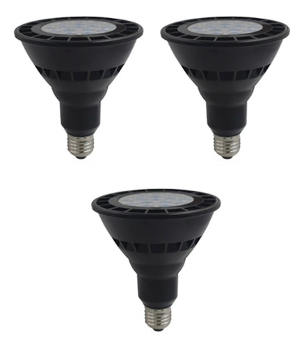 Foco Lampara Par38 Led 16 W E27 Luz De Luna Verde Jardin X 3