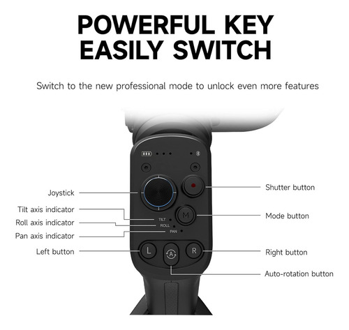Estabilizador Câmera Feiyutech Scorp C 3 Eixos para Sony Canon Nikon Cor Preto