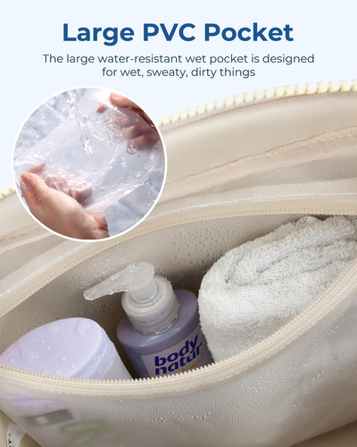 Bolsa De Gimnasio Bagsmart Para Mujer Weekender, Resistente