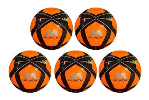 Pelota Futsal N°4 Medio Pique Munich Elite X5 Unidades Sgc 