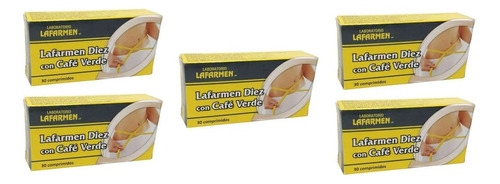 Lafarmen Diez Con Cafe Verde X 30 Comprimidos Adelgazante X5