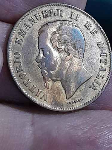 Moneda Italia 5 Centesimi 1861 M Km#3 Ref 464 Libro 4