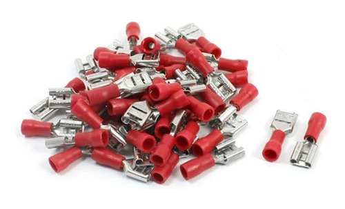 Terminal Fêmea Pré-isolado 0,5mm A 1,5mm Vermelho - 1000un