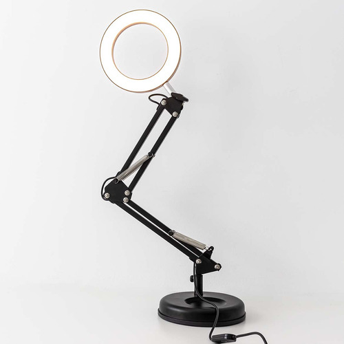Abajur Led Ring Light De Mesa 7w 3000k 2407 Nordecor St3010