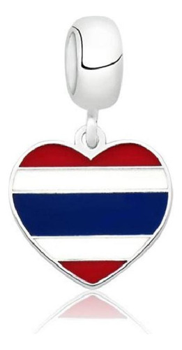 Berloque Bandeira Tailândia Prata 925