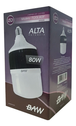 Imagen 3 de 8 de Pack X 4 Bulbo Galponera Led Alta Potencia 80w E27 6500k Baw