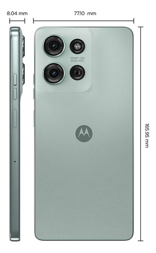 Smartphone Motorola gris de piel vegana Moto G75 5g 256gb
