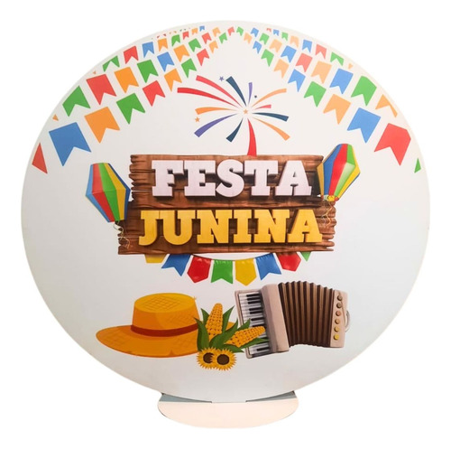Mini Festa Junina Para Escola Mesa Painel Mdf Com Plaquinhas