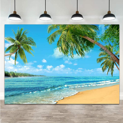 ~? Verano Tropical Hawaii Palm Tree Or Beach Photography Bac