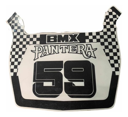 Number Plate Bmx Pantera Monark Bicicleta Antiga