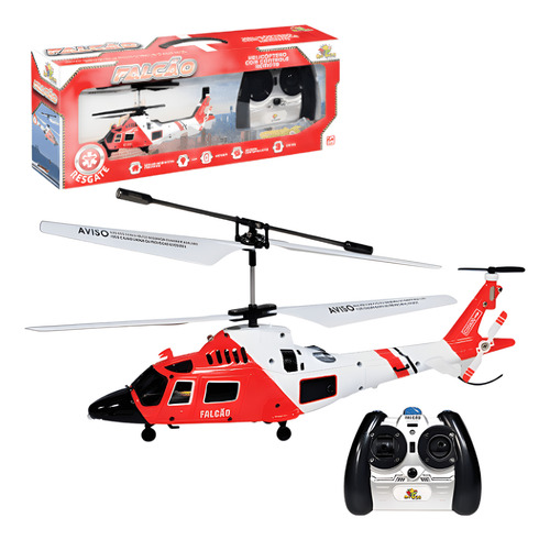Helicóptero De Controle Remoto 2 Canais Recarregável
