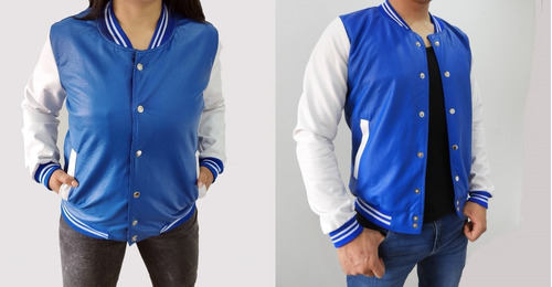 Chaqueta Beisbolera Para Hombre Y Dama En Cuero Tex - Unisex