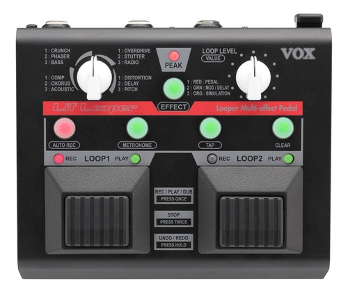 Pedal Looper Fx Guitarra Vox Lil Looper Vll-1