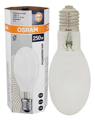 Lâmpada Vapor Metalica Ovoide 250w E40 Osram Hqi-e