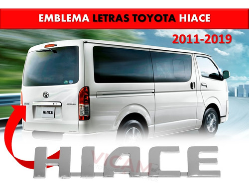 Emblema Para Cajuela Compatible Con Toyota Hiace 2011-2019